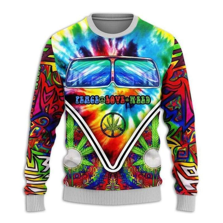 Peace Love Ugly Christmas Sweater, Perfect Holiday Gift