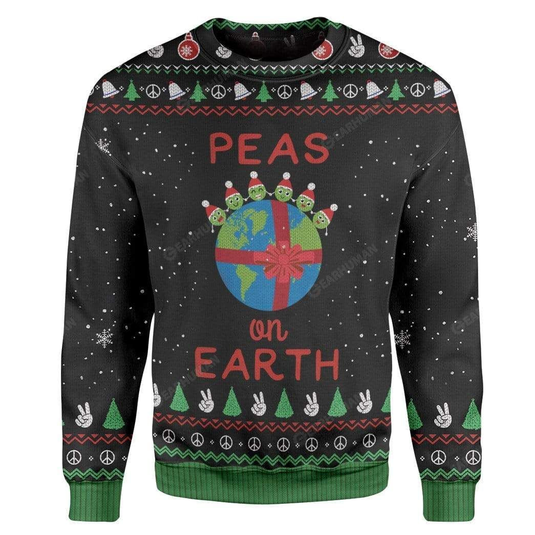 Peas On Earth Ugly Christmas Sweater,