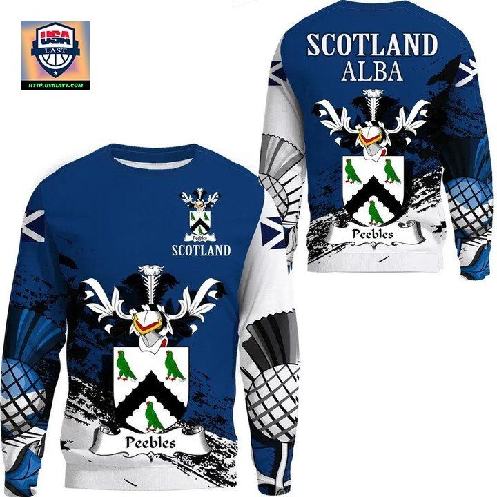 Peebles Scottish Family Crest Scotland Special Sweater 