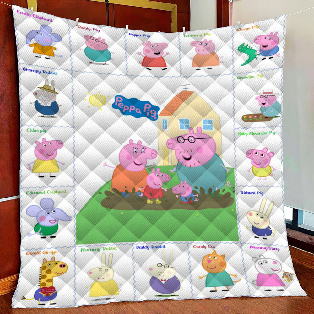 Peepa Pig 2 Fleece Blanket Quilt Blanket For Bed