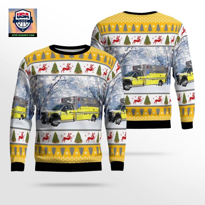 Pembroke New Hampshire Tri-Town Emergency Medical Service Christmas Sweater 3D
