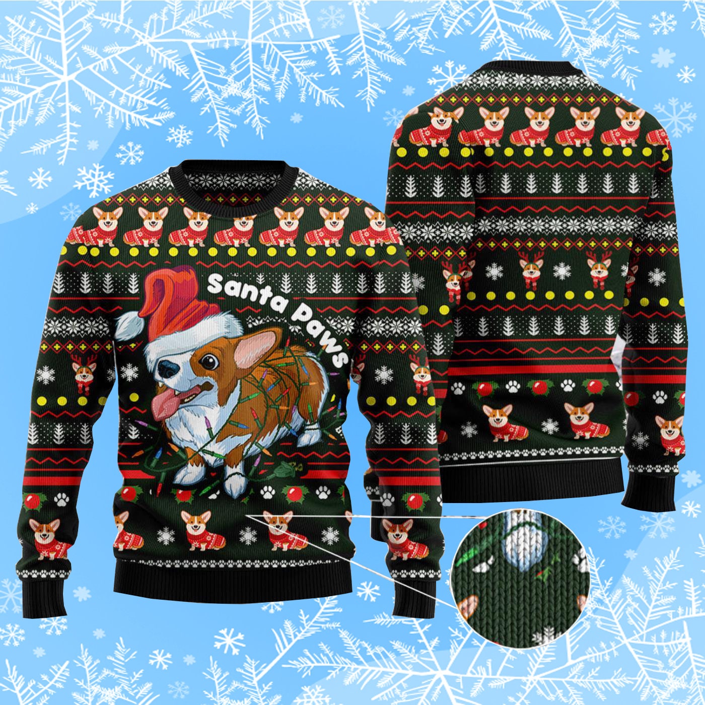 Pembroke Welsh Corgi Ugly Christmas Sweater
