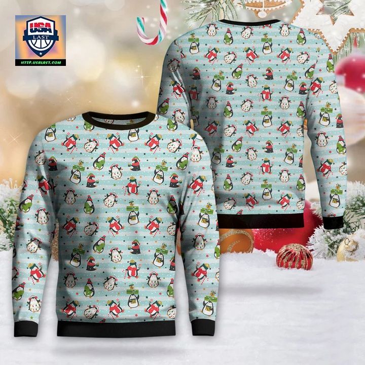 Penguin Christmas Sweater 3D