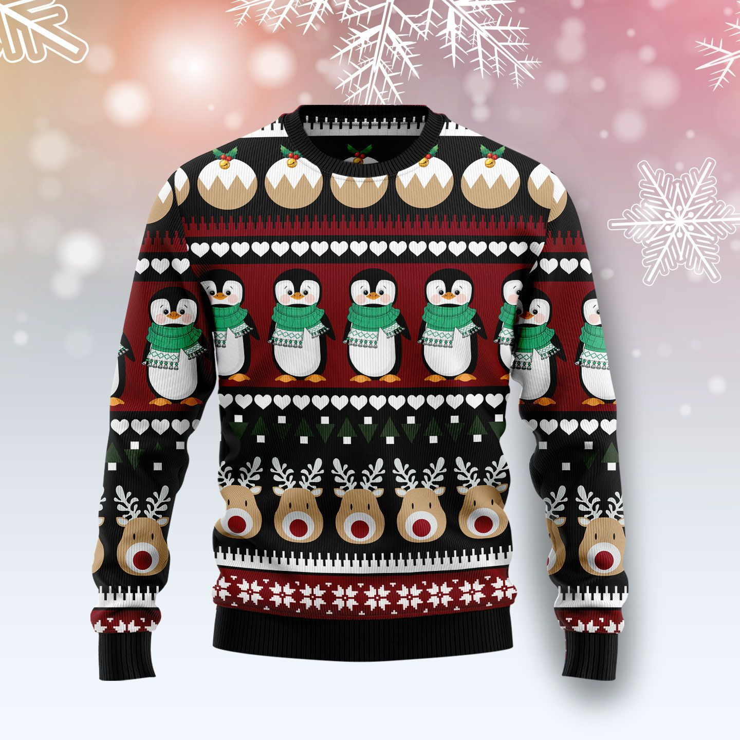 Penguin Group Ugly Christmas Sweater, Perfect Holiday Gift