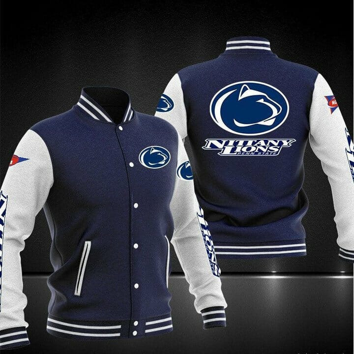 Penn State Nittany Lions Navy Varsity Baseball Jacket for Men & Women | NCAA Team Fan Gift
