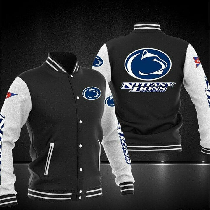 Penn State Nittany Lions Varsity Baseball Jacket for Men & Women | NCAA Team Fan Gift