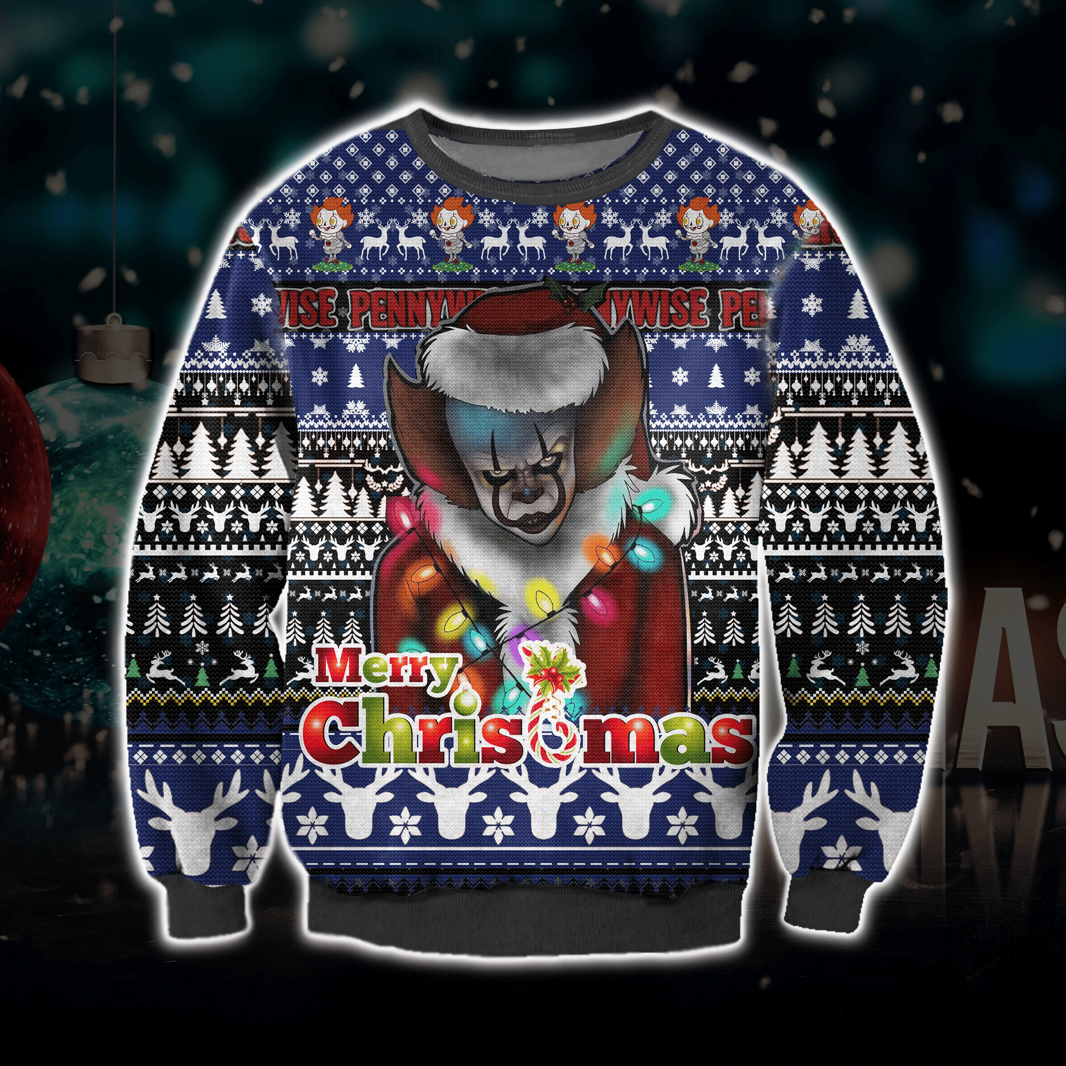 Pennywise It Ugly Christmas Sweater