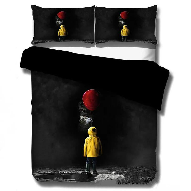 Pennywise Scary Clown Duvet Cover Quilt Cover Pillowcase Bedding Set Bed Linen Home Bedroom Decor