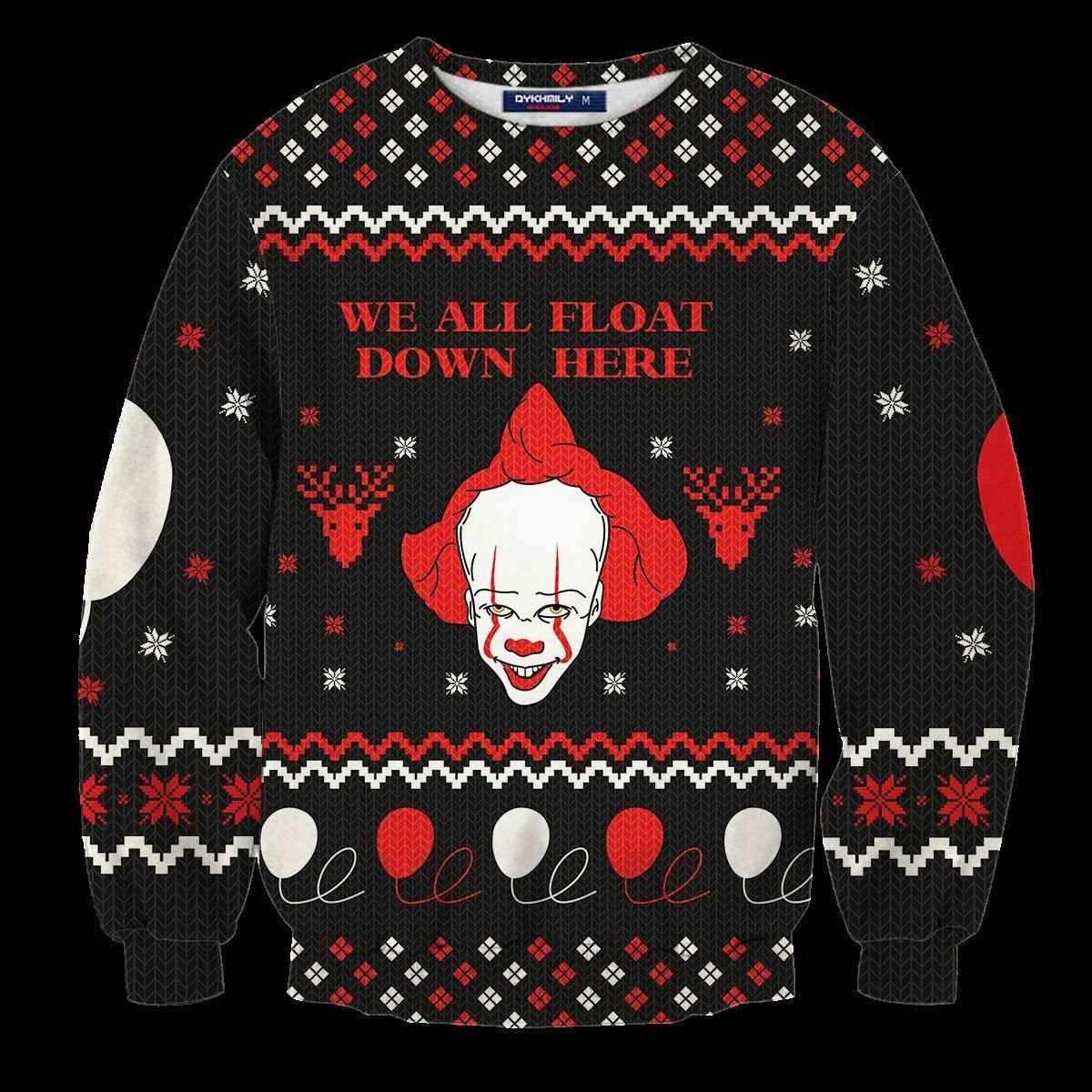 Pennywise We All Float Ugly Christmas Sweater,