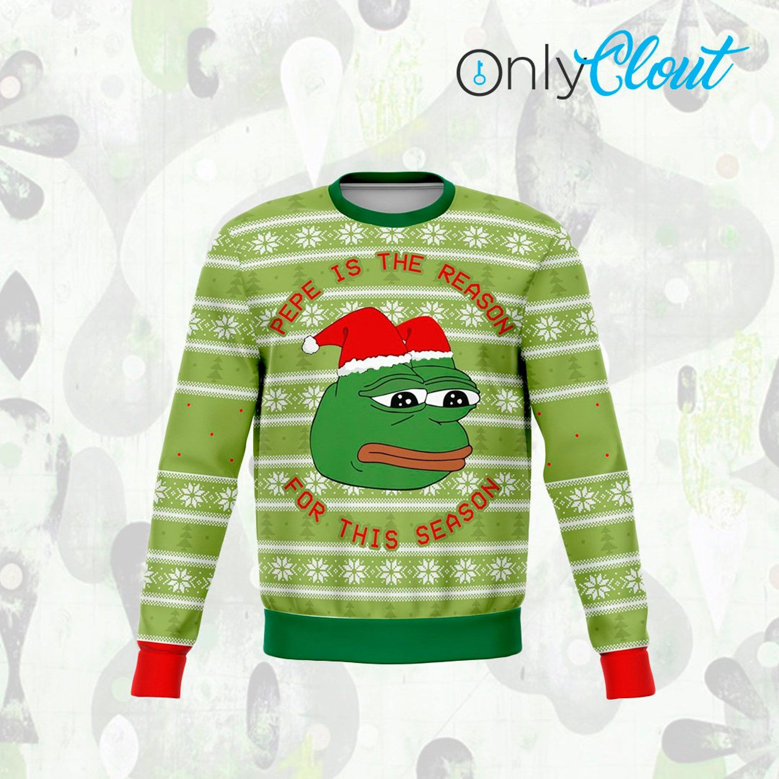 Pepe Is The Reason For The Season Funny Ugly Christmas Sweater,