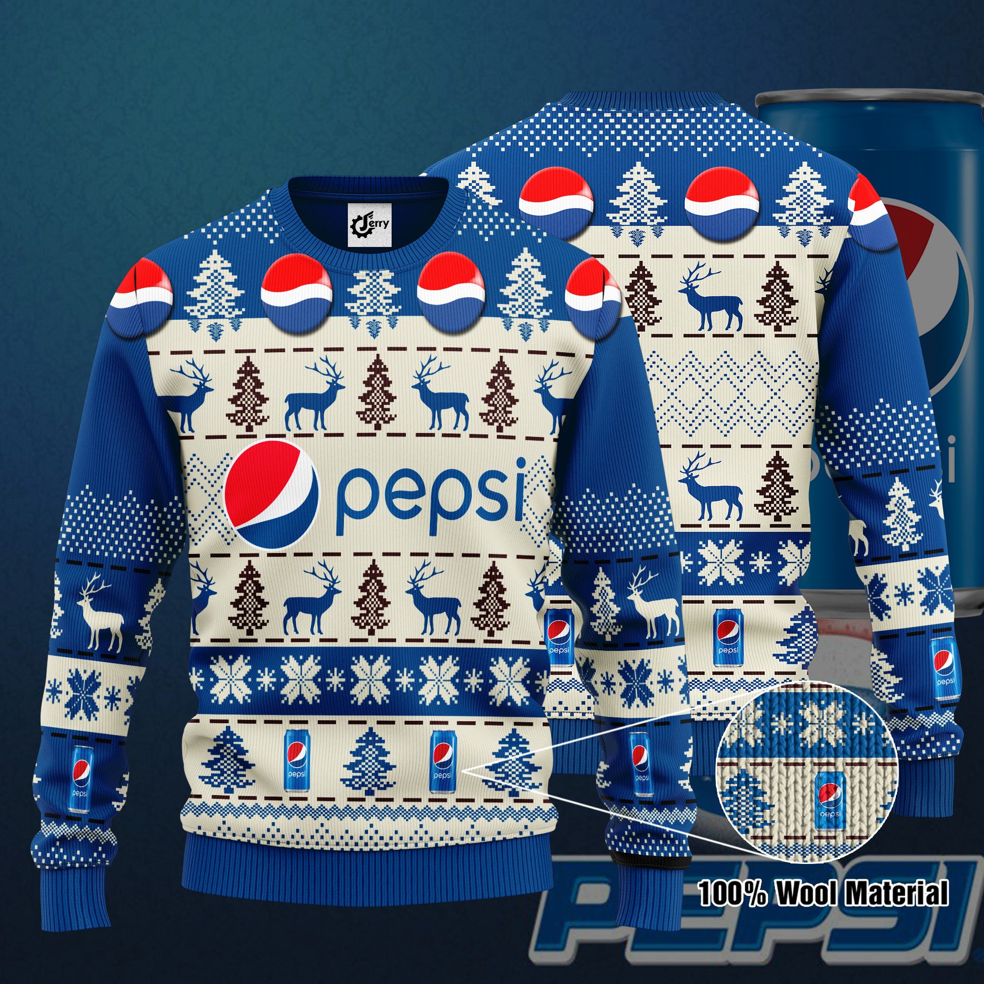 Pepsi 3D Print Ugly Christmas Sweater, Hoodie, Zip Hoodie, Bomber Jacket
