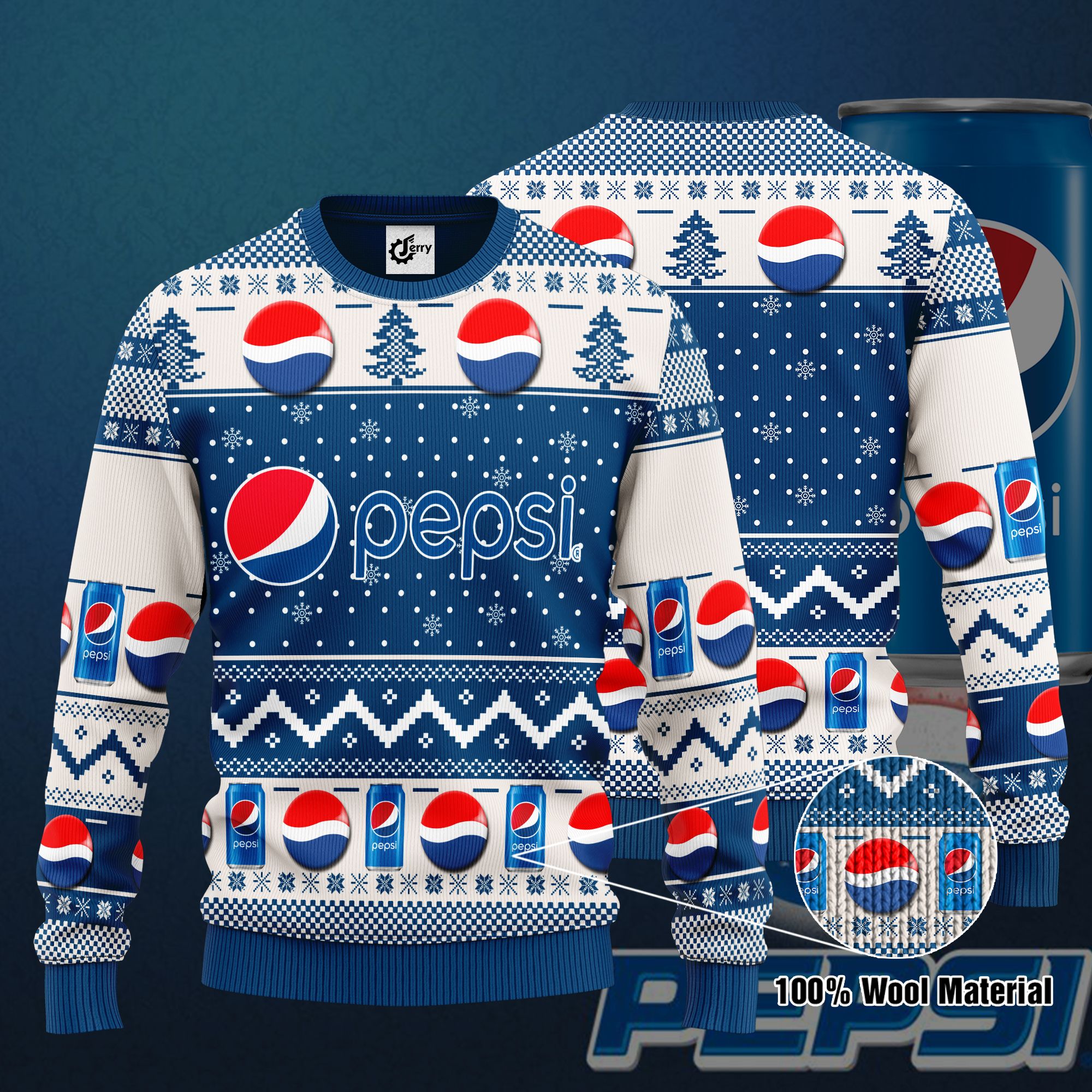 Pepsi 3D Print Ugly Christmas Sweater, Hoodie, Zip Hoodie, Bomber Jacket