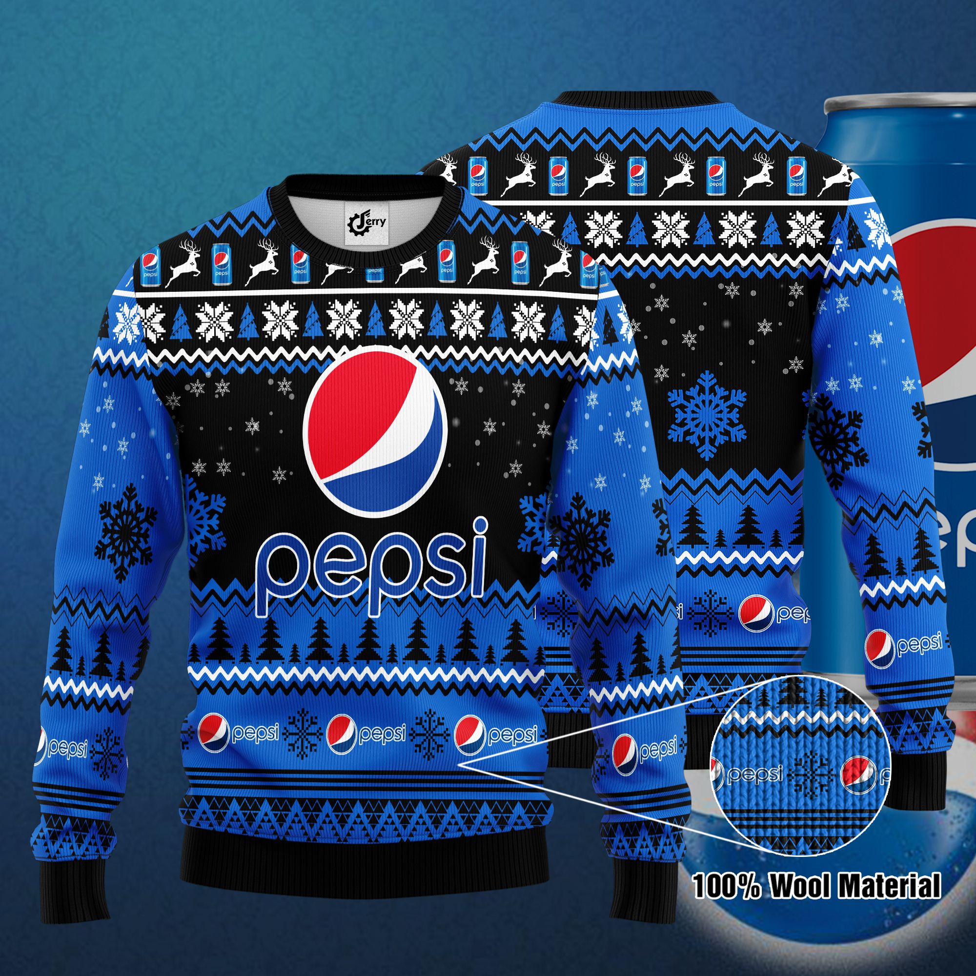 Pepsi 3D Print Ugly Christmas Sweater, Hoodie, Zip Hoodie, Bomber Jacket