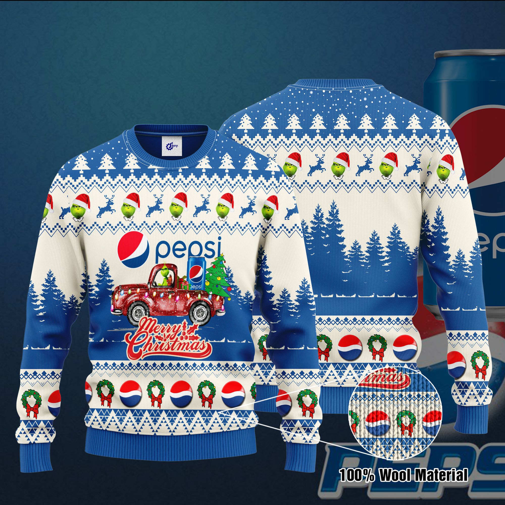Pepsi Grinch Merry Christmas Ugly Christmas Sweater, Hoodie, Zip Hoodie, Bomber Jacket