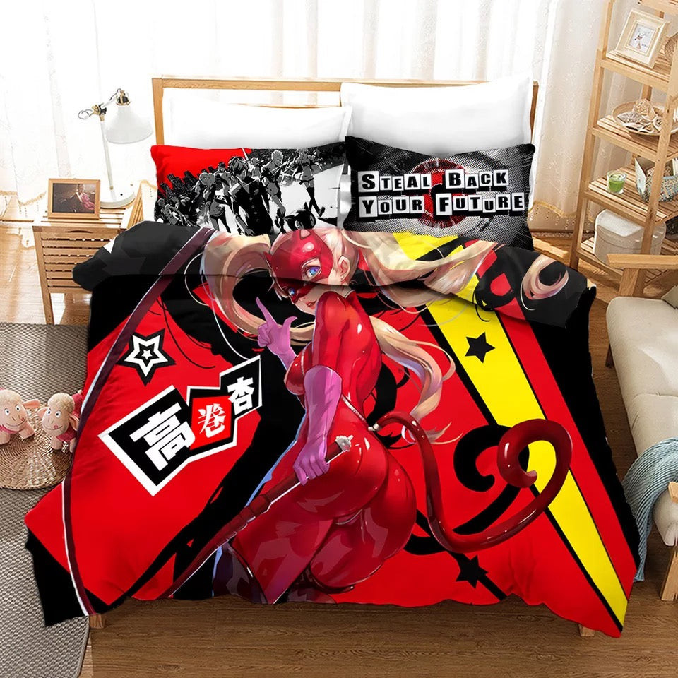 Persona 5 Anne Takamaki Duvet Cover Quilt Cover Pillowcase Bedding Set Bed Linen Home Bedroom Decor