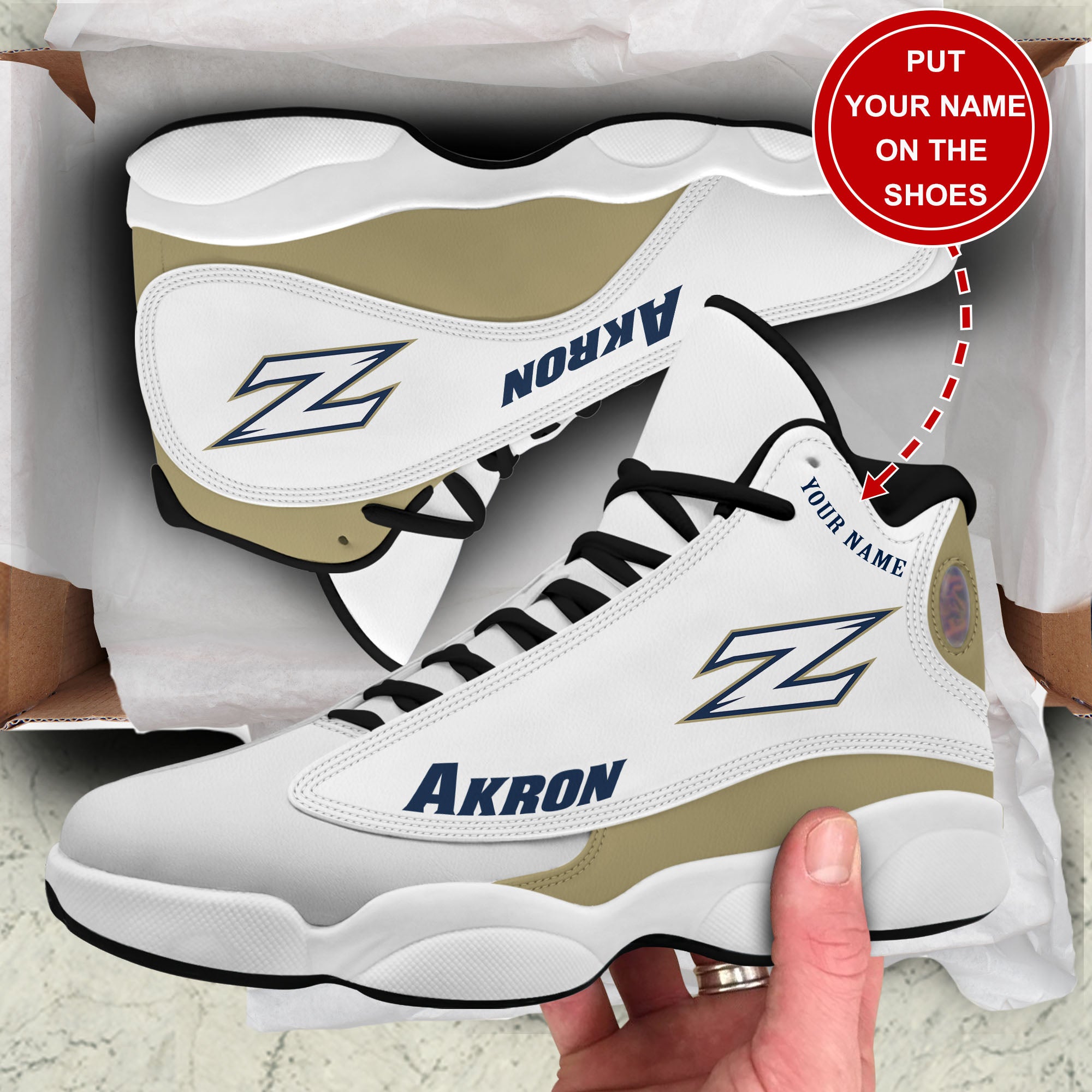 Personalized Akron Zips JD13 Sneakers Shoes for Men & Women | Personalized Gift for Style Lovers