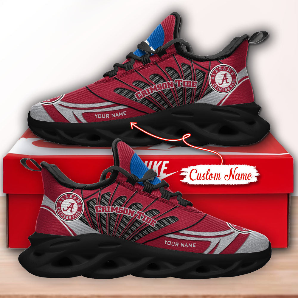 Personalized Alabama Crimson Tide NCAA Max Soul Shoes Sneakers for Men And Women – NCAA Fan Shoes, Team Sneakers