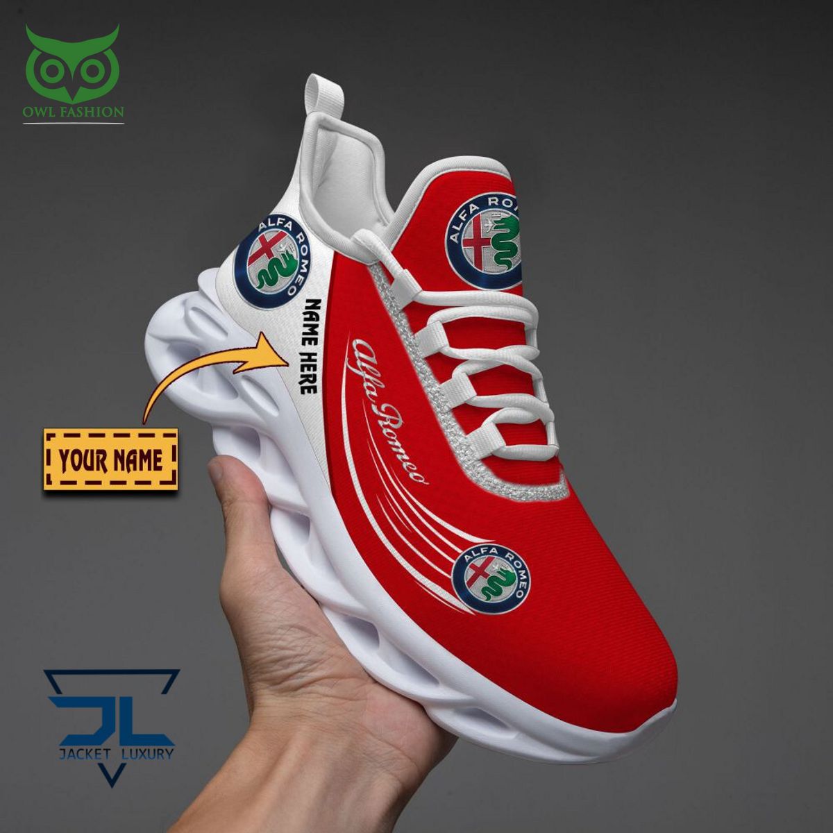 Personalized Alfa Romeo Car Brand Max Soul Shoes Sneakers for Men And Women – Car Shoes, Racing Sneakers