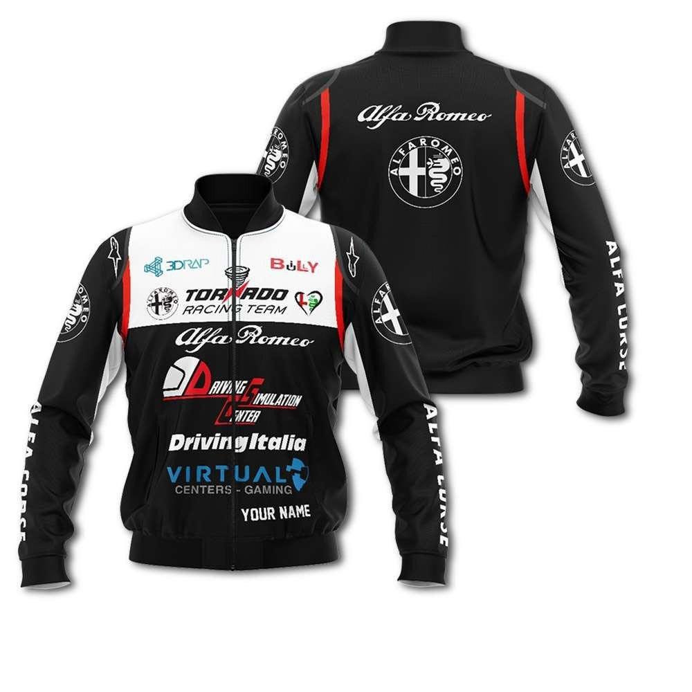 Personalized Alfa Romeo Tornado Racing Bomber Jacket | Automotive Jacket for Men & Women | Car Fan Gift