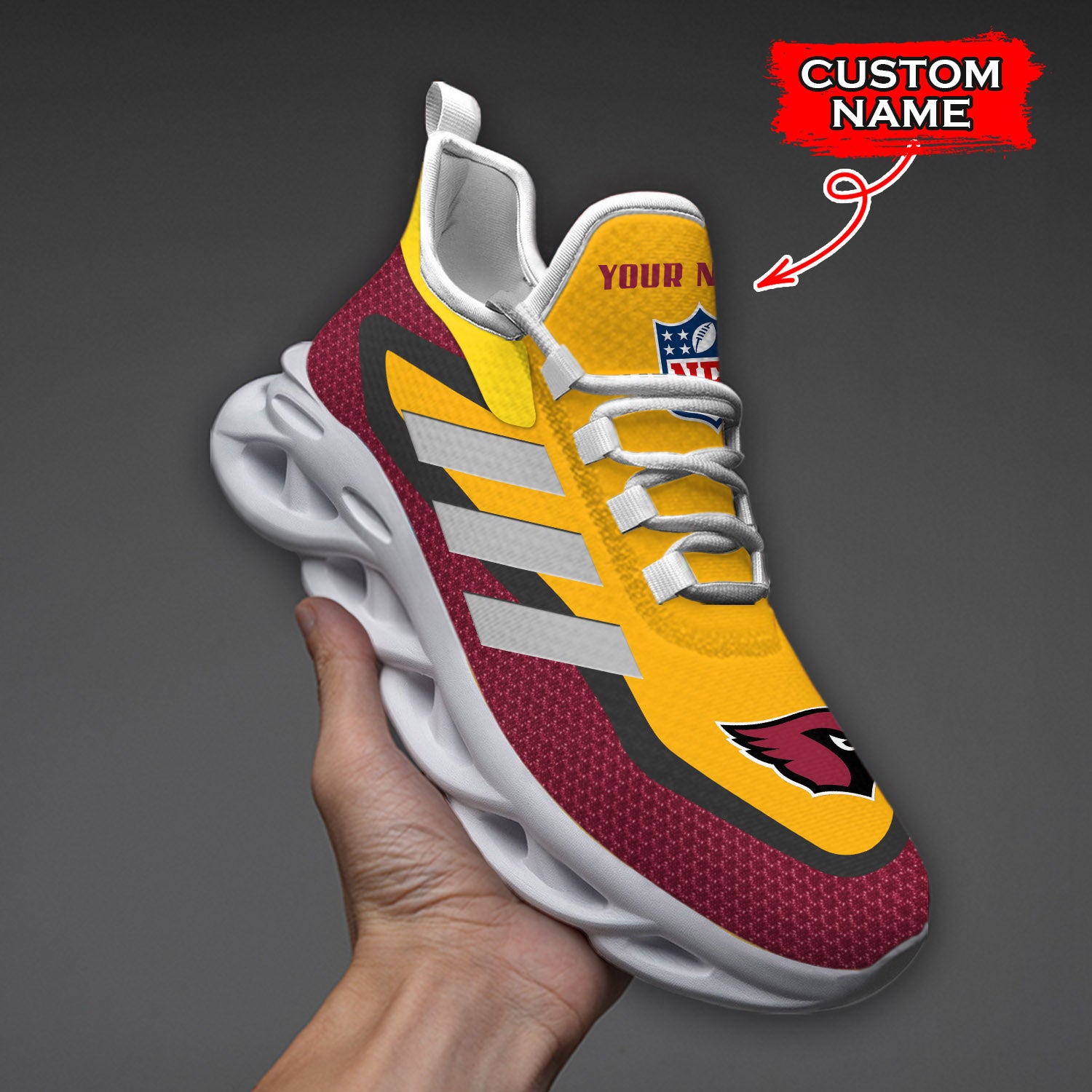Personalized Arizona Cardinals NFL Max Soul Shoes Sneakers for Men And Women – NFL Football Fan Shoes, Team Sneakers