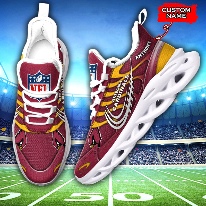 Personalized Arizona Cardinals NFL Max Soul Shoes Sneakers for Men And Women – NFL Football Fan Shoes, Team Sneakers