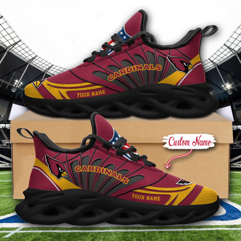 Personalized Arizona Cardinals NFL Max Soul Shoes Sneakers for Men And Women – NFL Football Fan Shoes, Team Sneakers