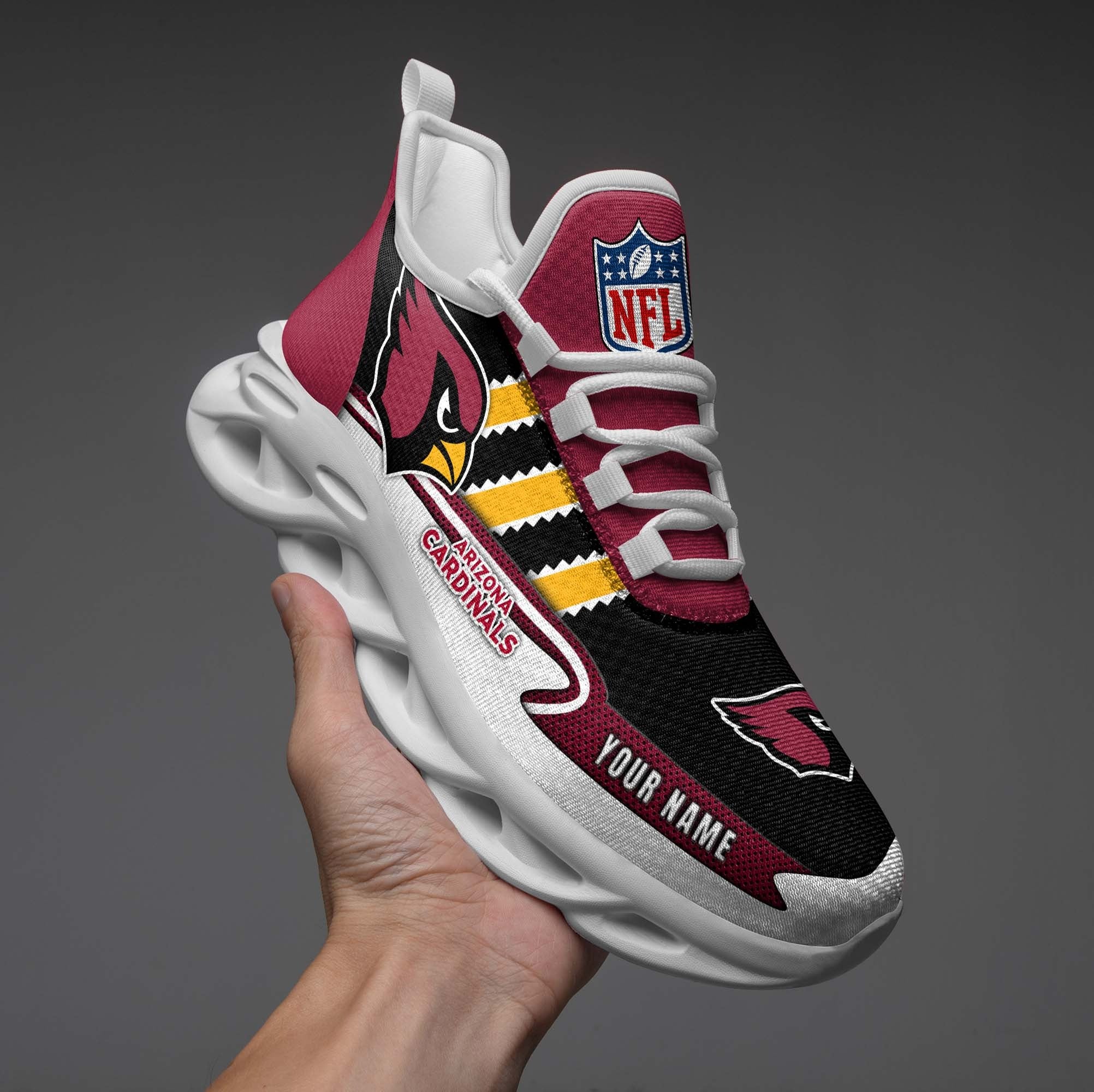 Personalized Arizona Cardinals NFL Max Soul Shoes Sneakers for Men And Women – NFL Football Fan Shoes, Team Sneakers