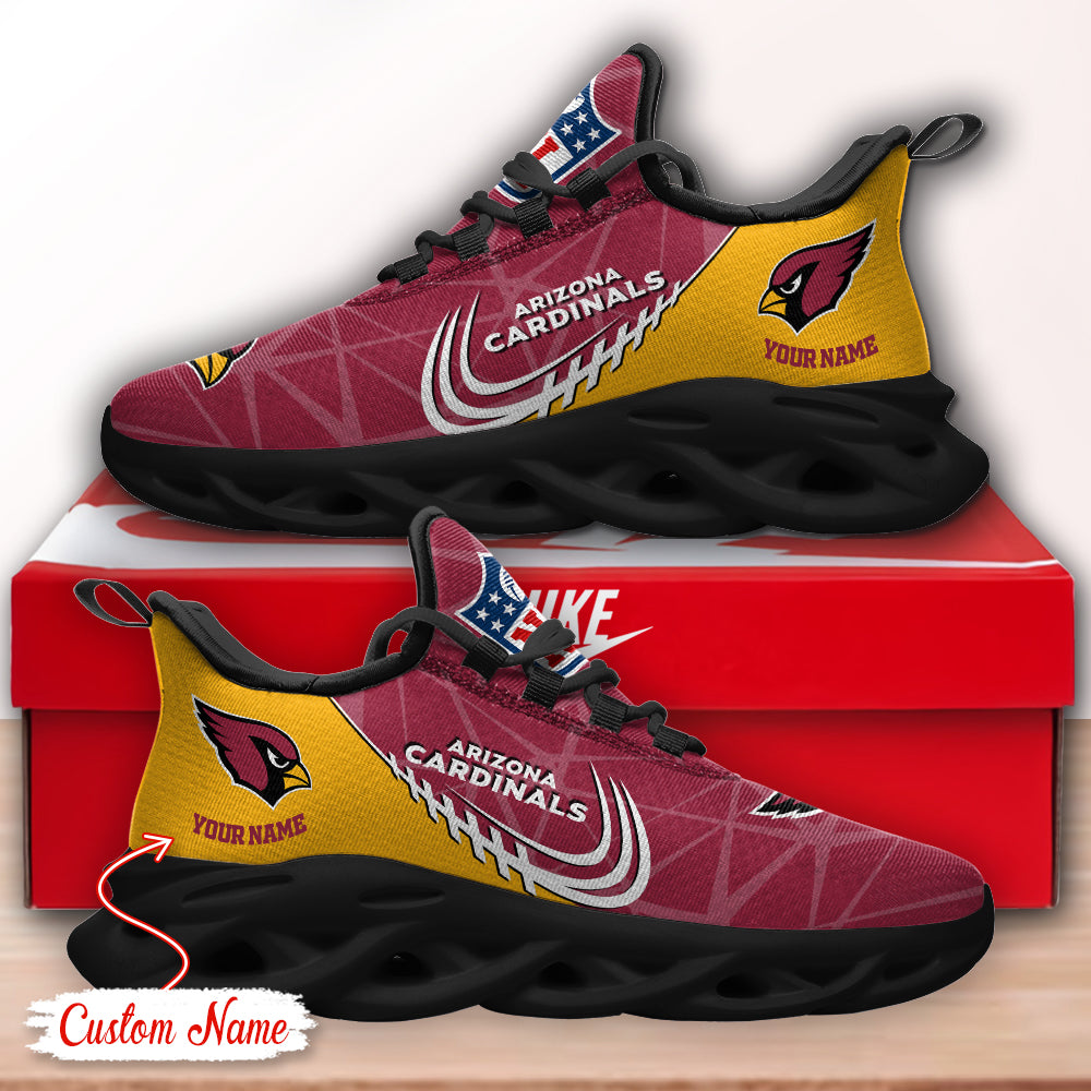 Personalized Arizona Cardinals NFL Max Soul Shoes Sneakers for Men And Women – NFL Football Fan Shoes, Team Sneakers