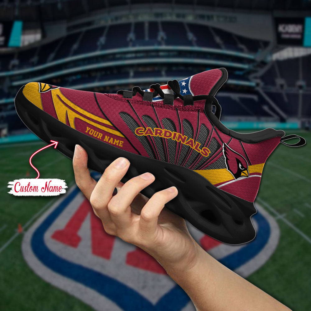 Personalized Arizona Cardinals NFL Max Soul Shoes Sneakers for Men And Women – NFL Football Fan Shoes, Team Sneakers - Image 6