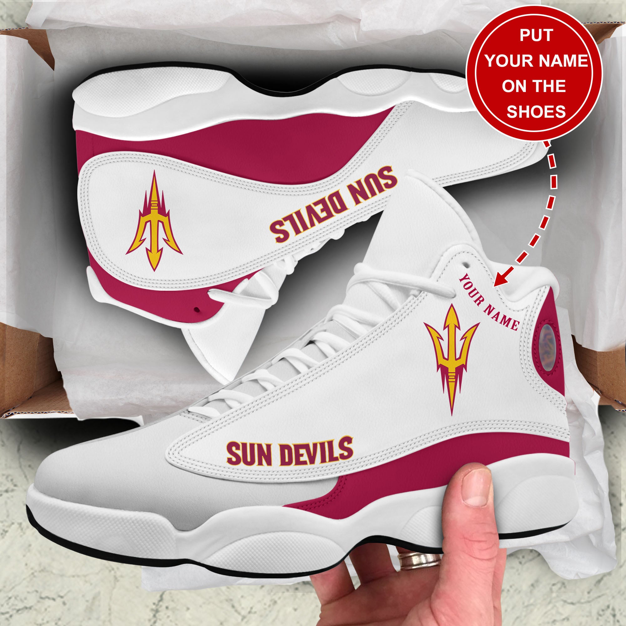 Personalized Arizona State Sun Devils JD13 Sneakers Shoes for Men & Women | Custom Fan Gift