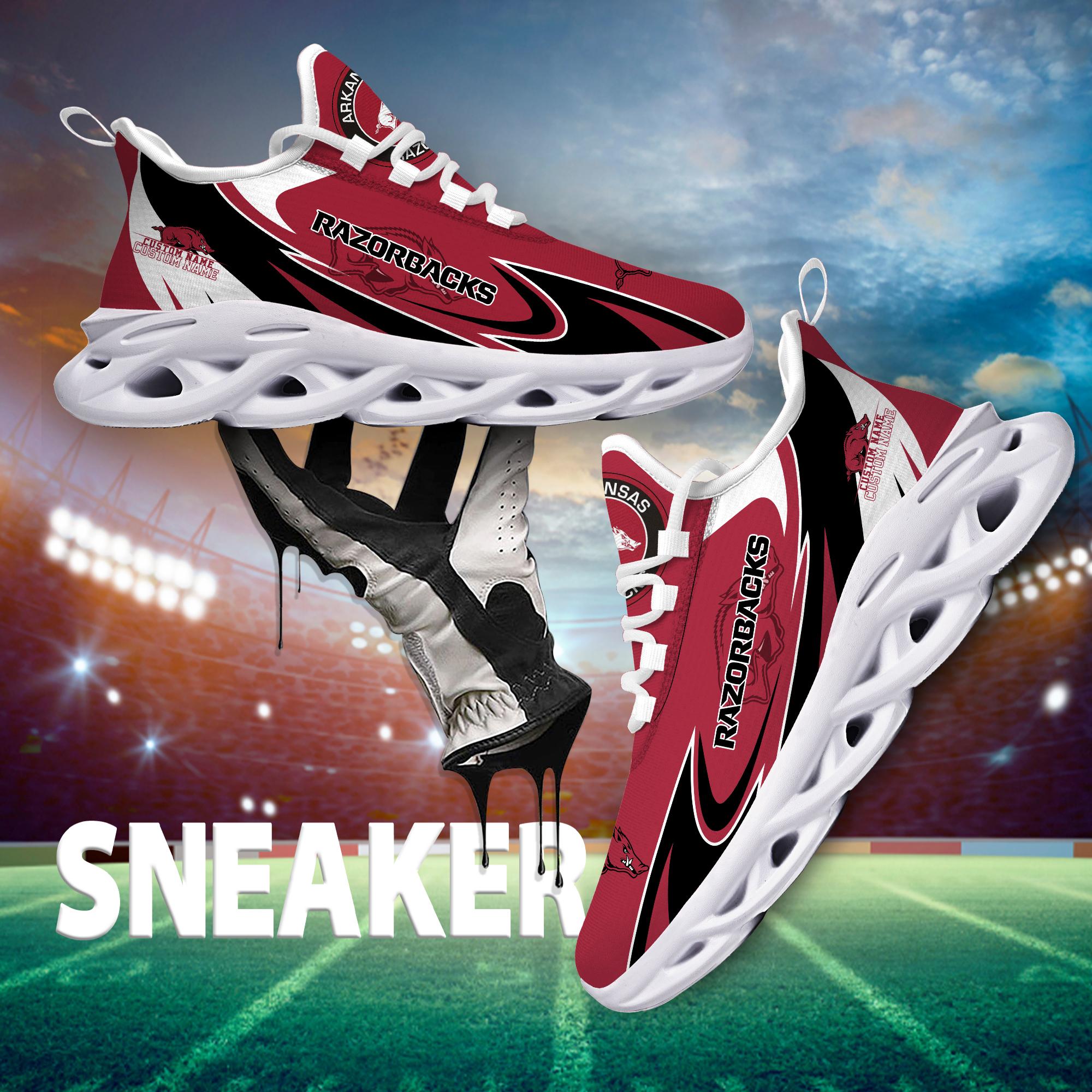 Personalized Arkansas Razorbacks Max Soul Shoes Sneakers for Men And Women – NCAA Fan Shoes, Team Sneakers