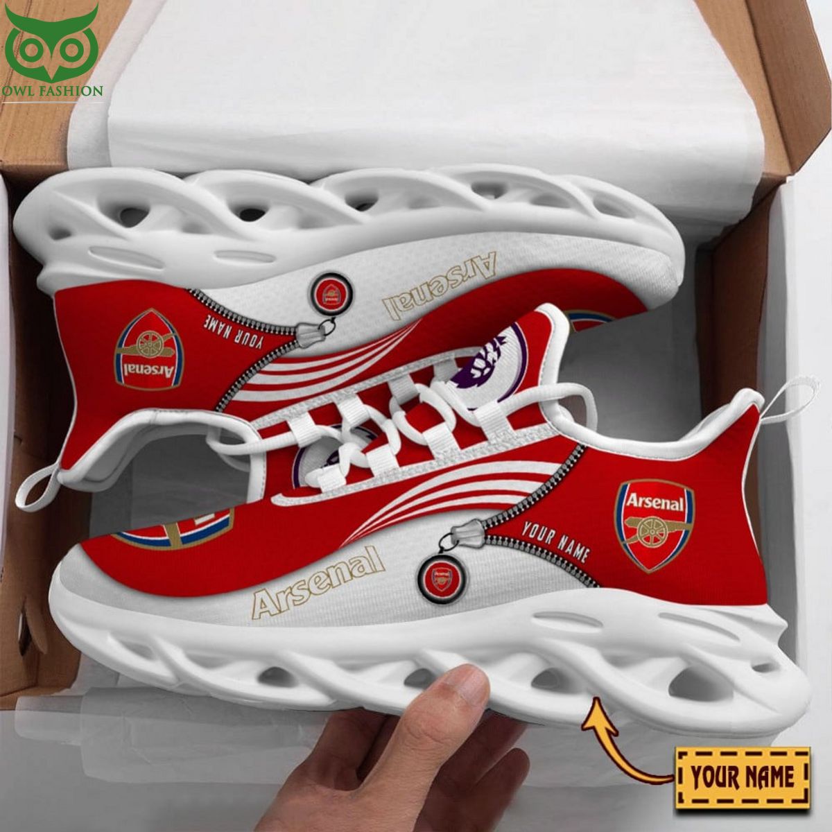 Personalized Arsenal F.C. Max Soul Shoes Sneakers for Men And Women – Soccer Fan Shoes, Team Sneakers