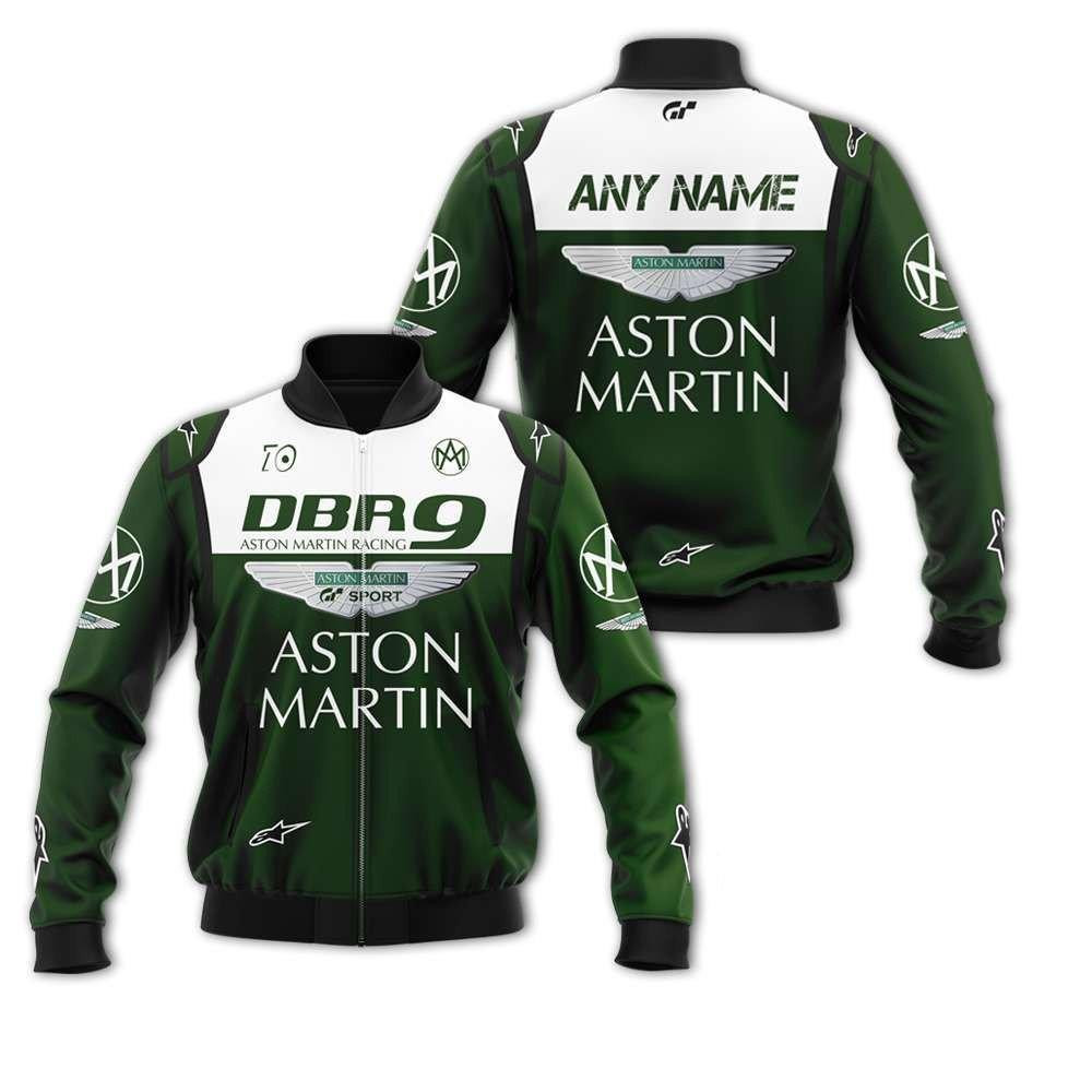 Personalized Aston Martin Racing DBR9 Bomber Jacket | Streetwear Jacket for Men & Women | Fan Gift