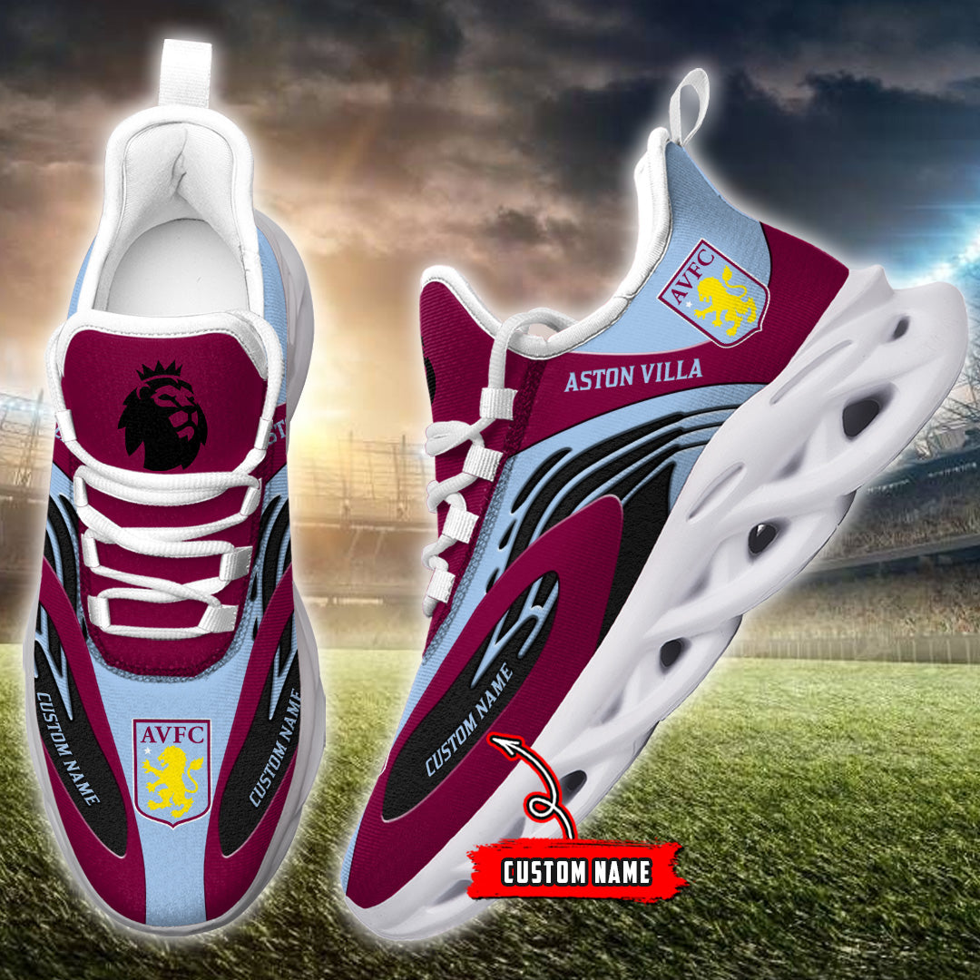 Personalized Aston Villa NCAA Max Soul Shoes Sneakers for Men And Women – NCAA Fan Shoes, Team Sneakers