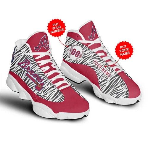Personalized Atlanta Braves JD13 Sneakers Shoes for Men & Women | Custom Fan Gift