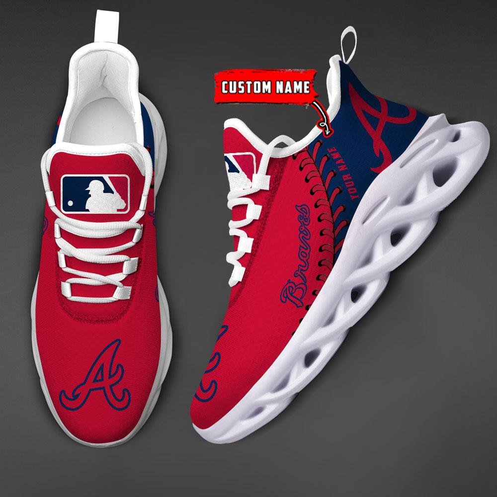 Personalized Atlanta Braves Max Soul Shoes Sneakers for Men And Women – MLB Baseball Fan Shoes, Team Sneakers - Image 4