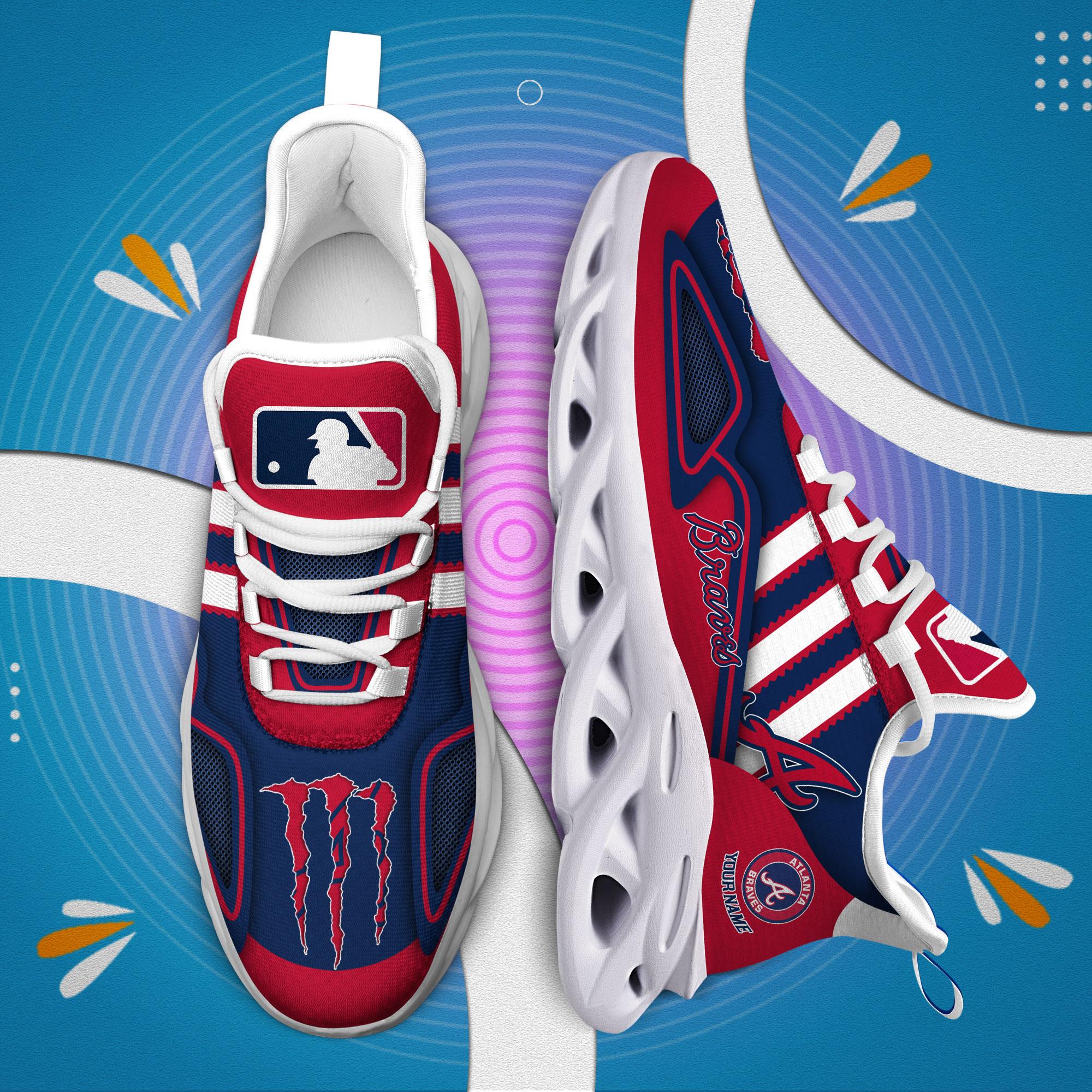 Personalized Atlanta Braves Max Soul Shoes Sneakers for Men And Women – MLB Baseball Fan Shoes, Team Sneakers - Image 6