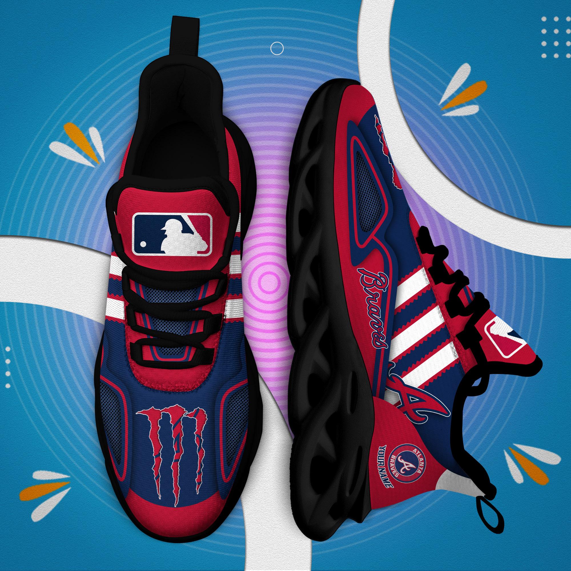 Personalized Atlanta Braves Max Soul Shoes Sneakers for Men And Women – MLB Baseball Fan Shoes, Team Sneakers - Image 5