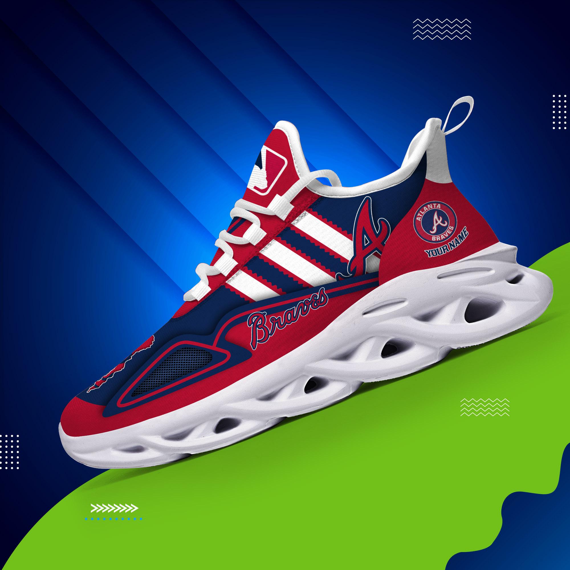 Personalized Atlanta Braves Max Soul Shoes Sneakers for Men And Women – MLB Baseball Fan Shoes, Team Sneakers - Image 4