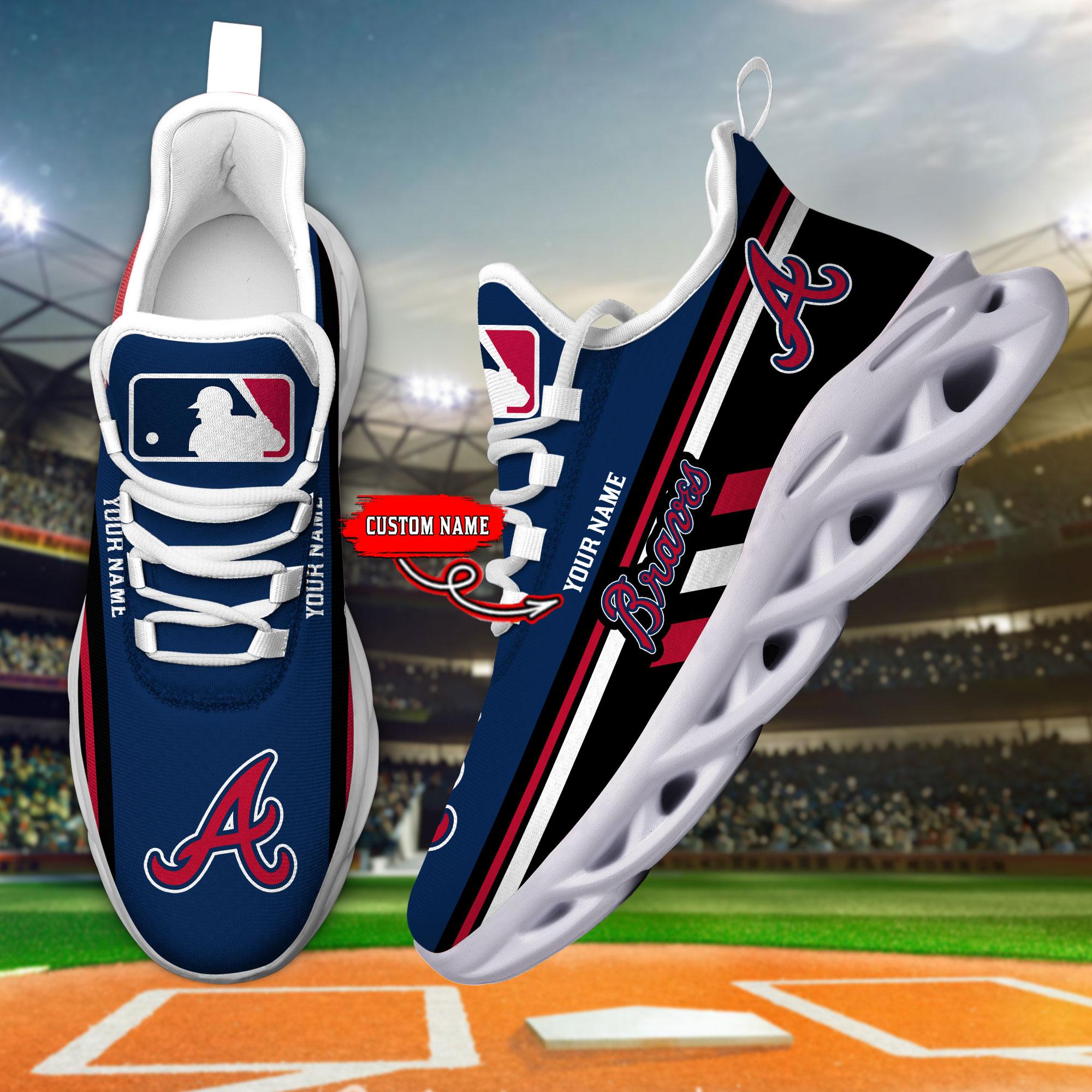 Personalized Atlanta Braves Max Soul Shoes Sneakers for Men And Women – MLB Baseball Fan Shoes, Team Sneakers - Image 3