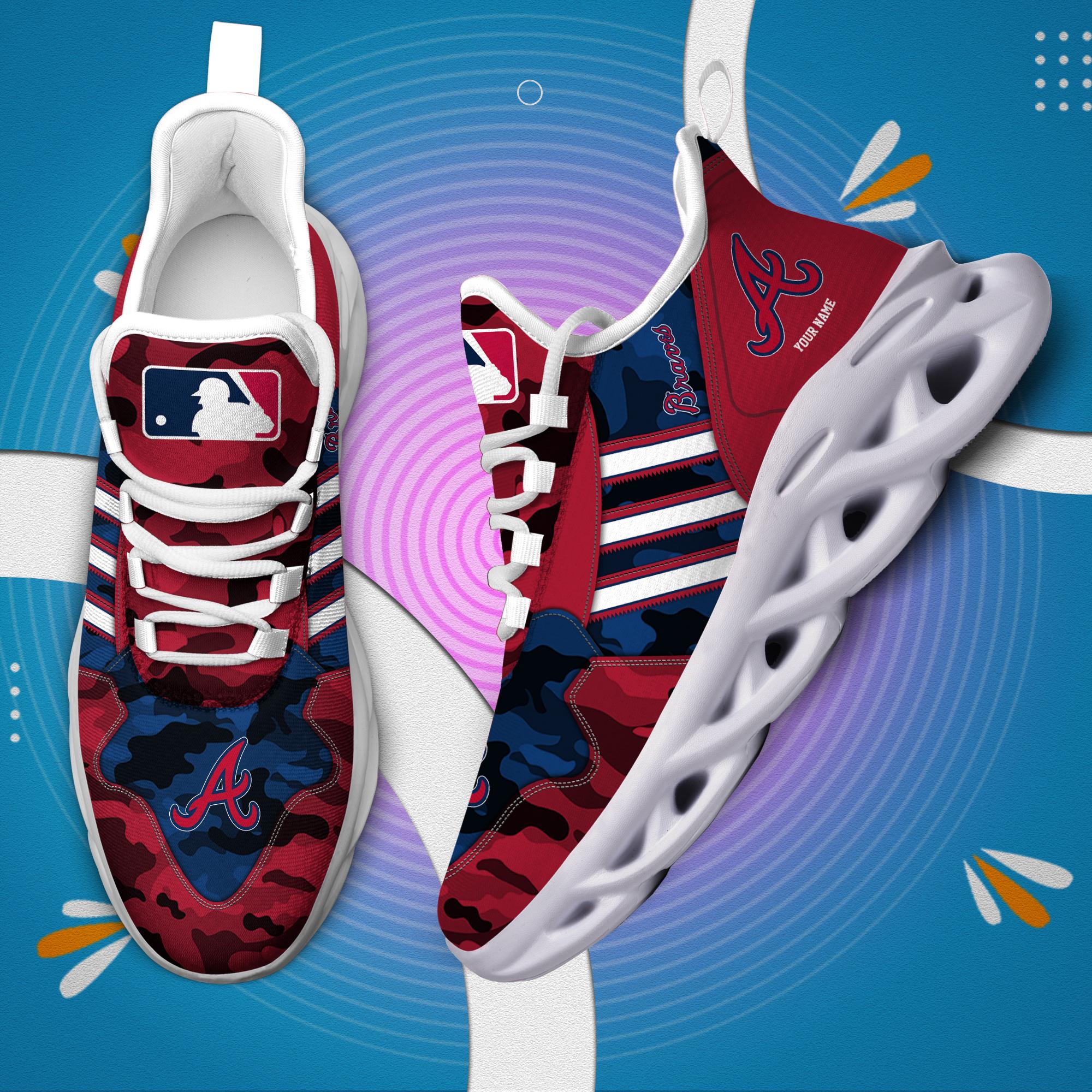 Personalized Atlanta Braves Max Soul Shoes Sneakers for Men And Women – MLB Baseball Fan Shoes, Team Sneakers - Image 6