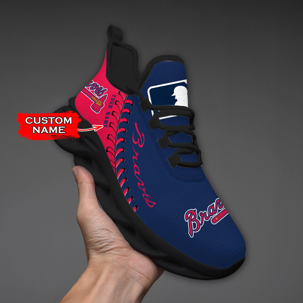 Personalized Atlanta Braves MLB Max Soul Shoes Sneakers for Men And Women – MLB Baseball Fan Shoes, Team Sneakers - Image 3