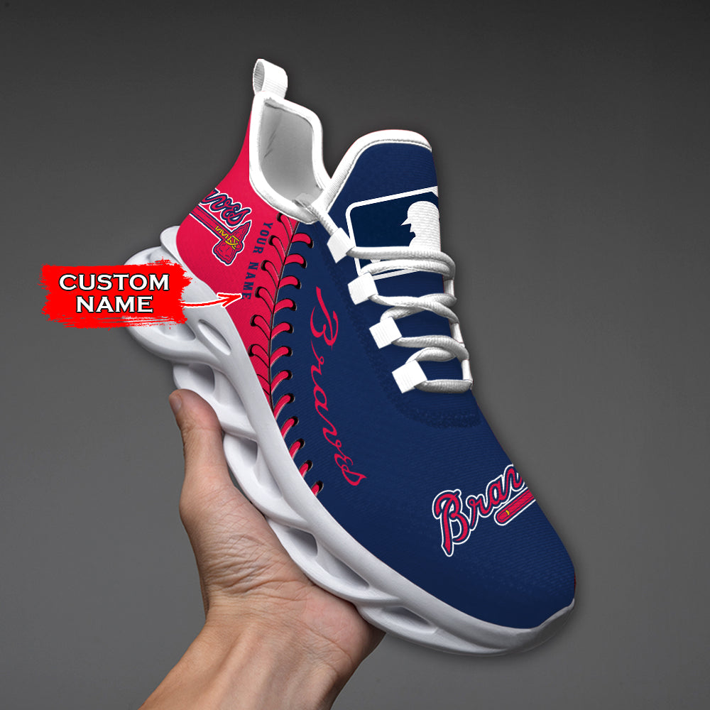Personalized Atlanta Braves MLB Max Soul Shoes Sneakers for Men And Women – MLB Baseball Fan Shoes, Team Sneakers - Image 4