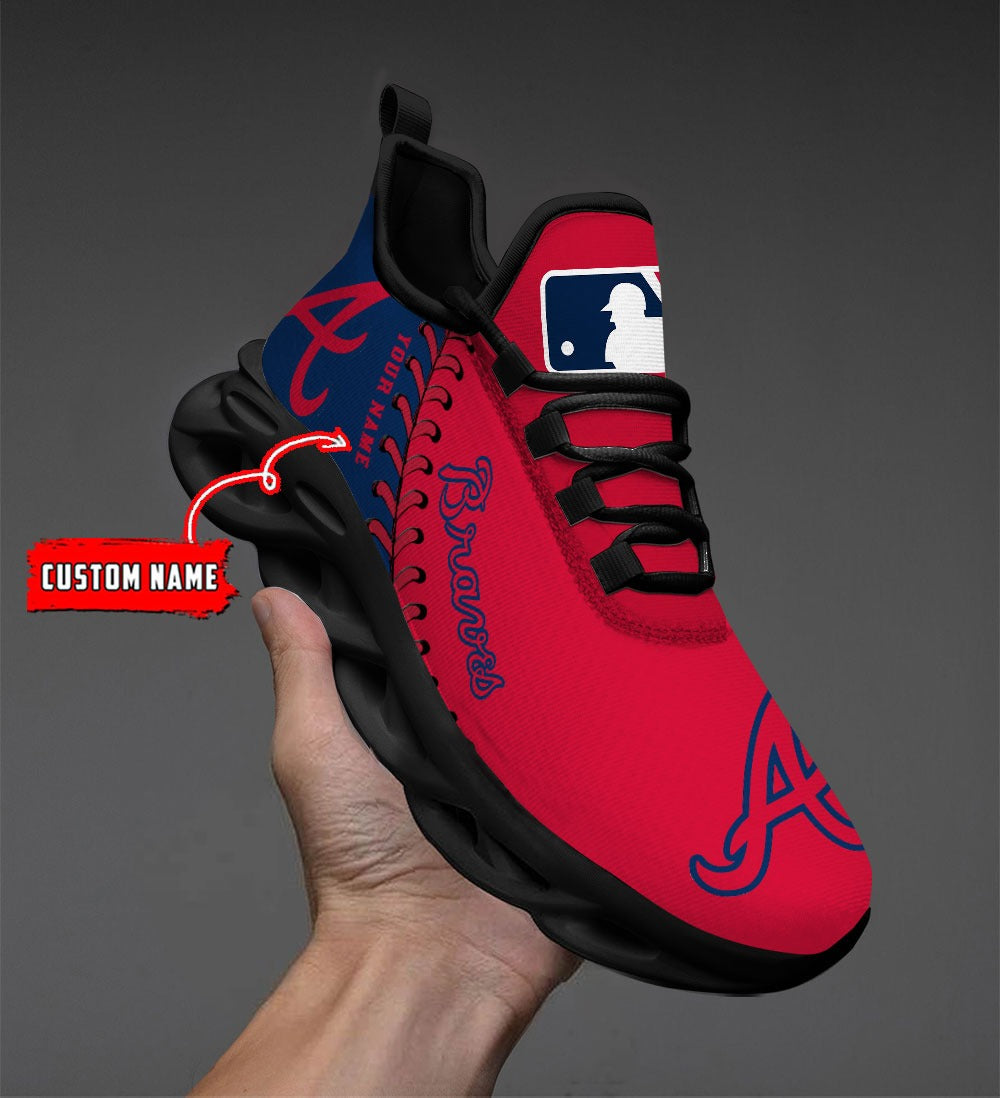 Personalized Atlanta Braves MLB Max Soul Shoes Sneakers for Men And Women – MLB Baseball Fan Shoes, Team Sneakers - Image 4