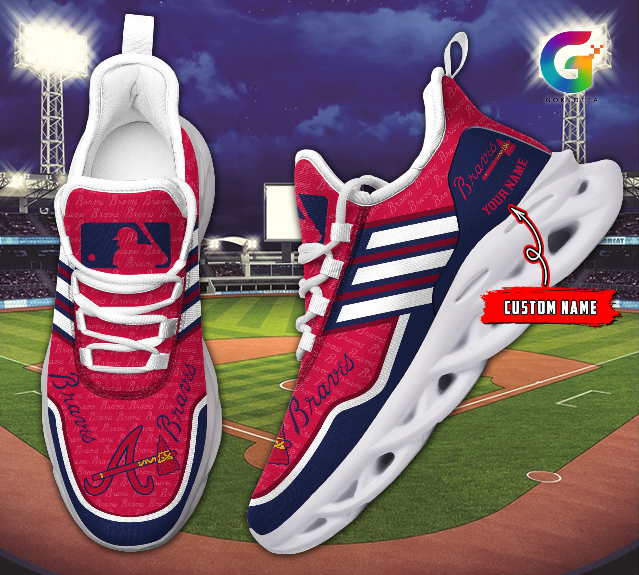 Personalized Atlanta Braves MLB Max Soul Shoes Sneakers for Men And Women – MLB Baseball Fan Shoes, Team Sneakers