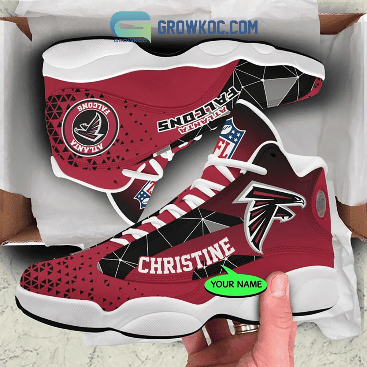 Personalized Atlanta Falcons JD13 Sneakers Shoes for Men & Women | Custom Fan Gift