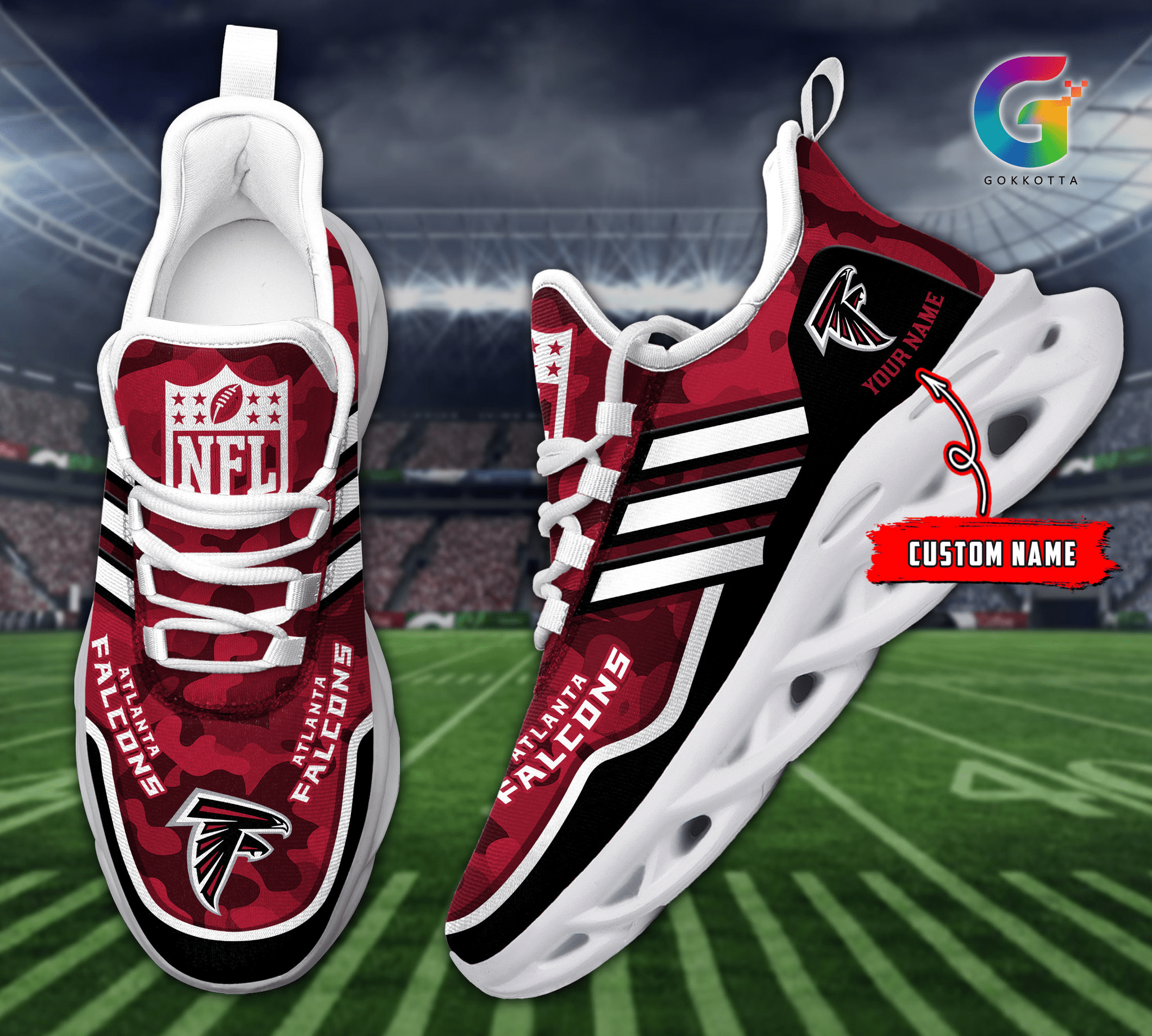 Personalized Atlanta Falcons Max Soul Shoes Sneakers for Men And Women – NFL Football Fan Shoes, Team Sneakers