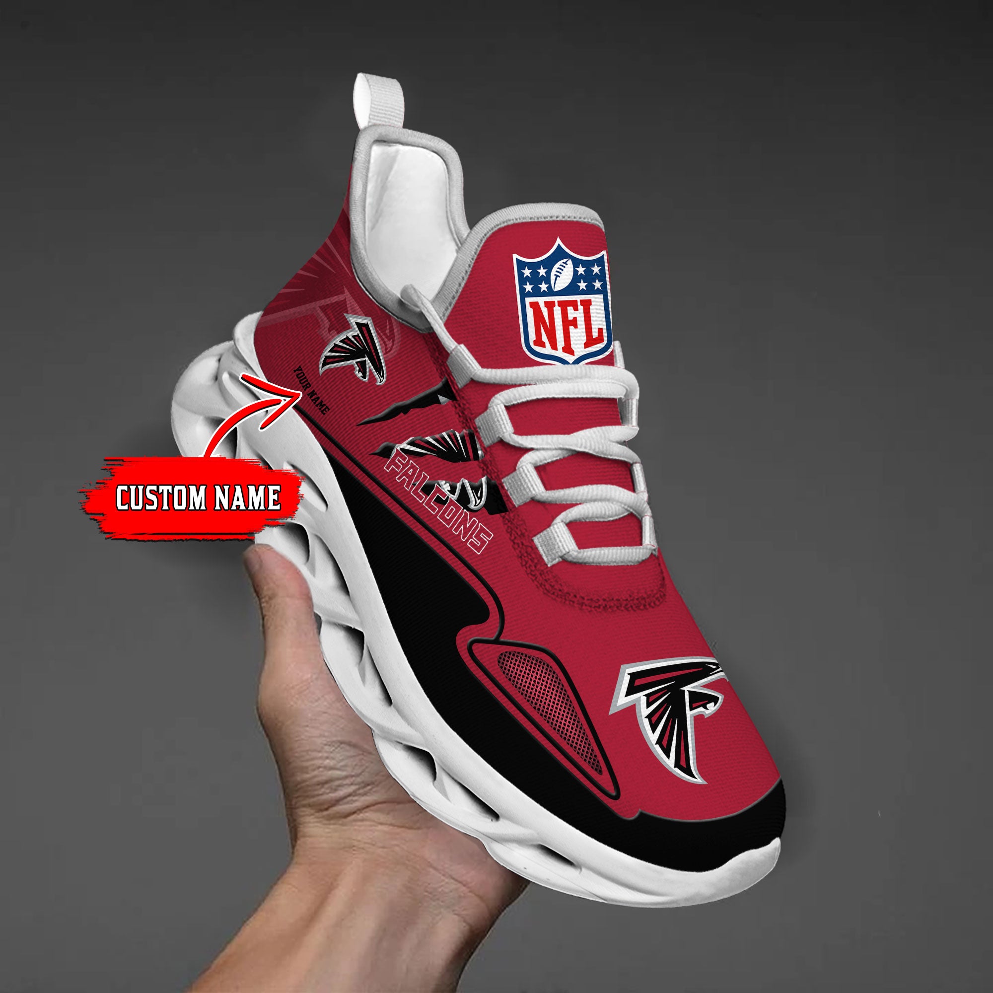 Personalized Atlanta Falcons Max Soul Shoes Sneakers for Men And Women – NFL Football Fan Shoes, Team Sneakers
