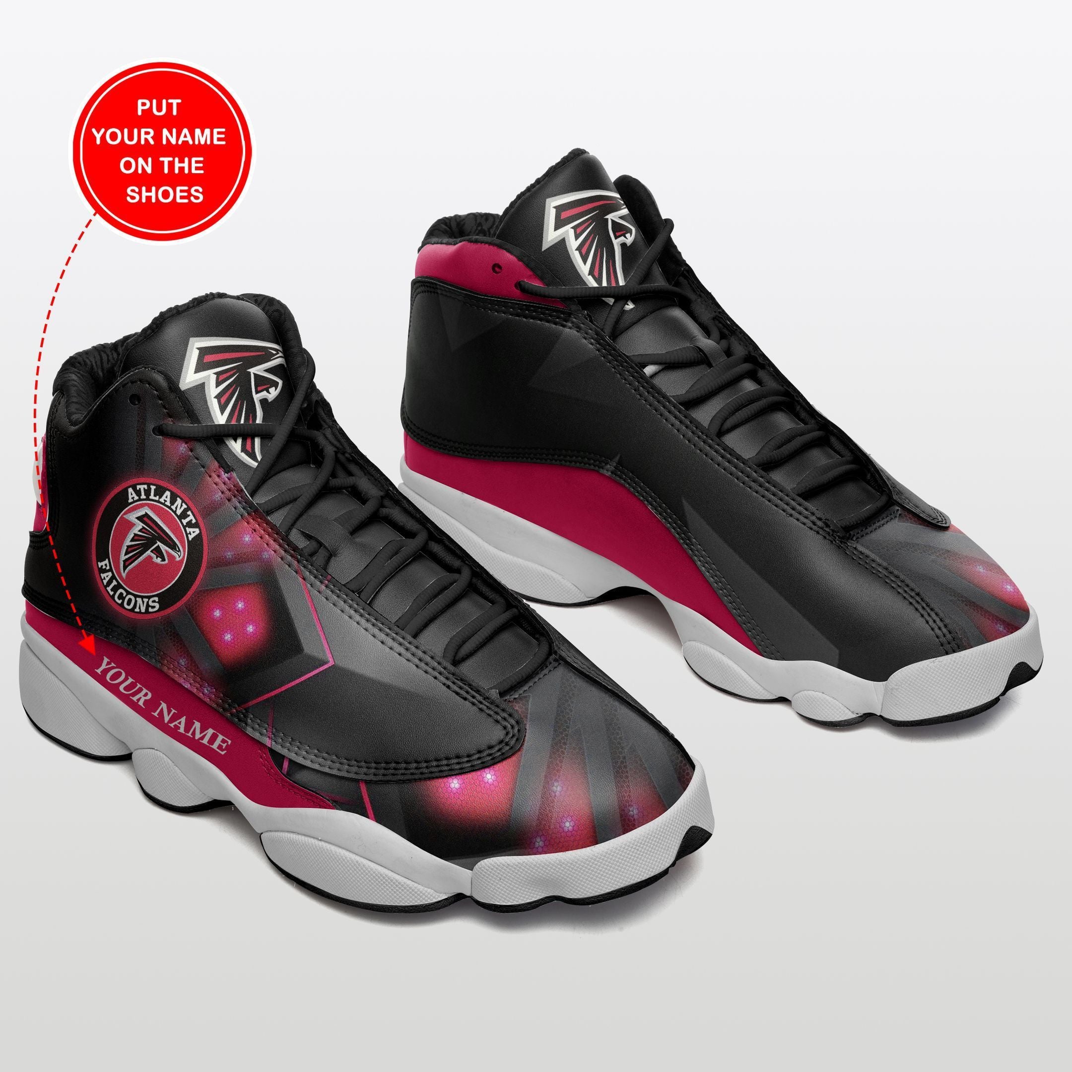 Personalized Atlanta Falcons NFL JD13 Sneakers Shoes for Men & Women | Custom Fan Gift