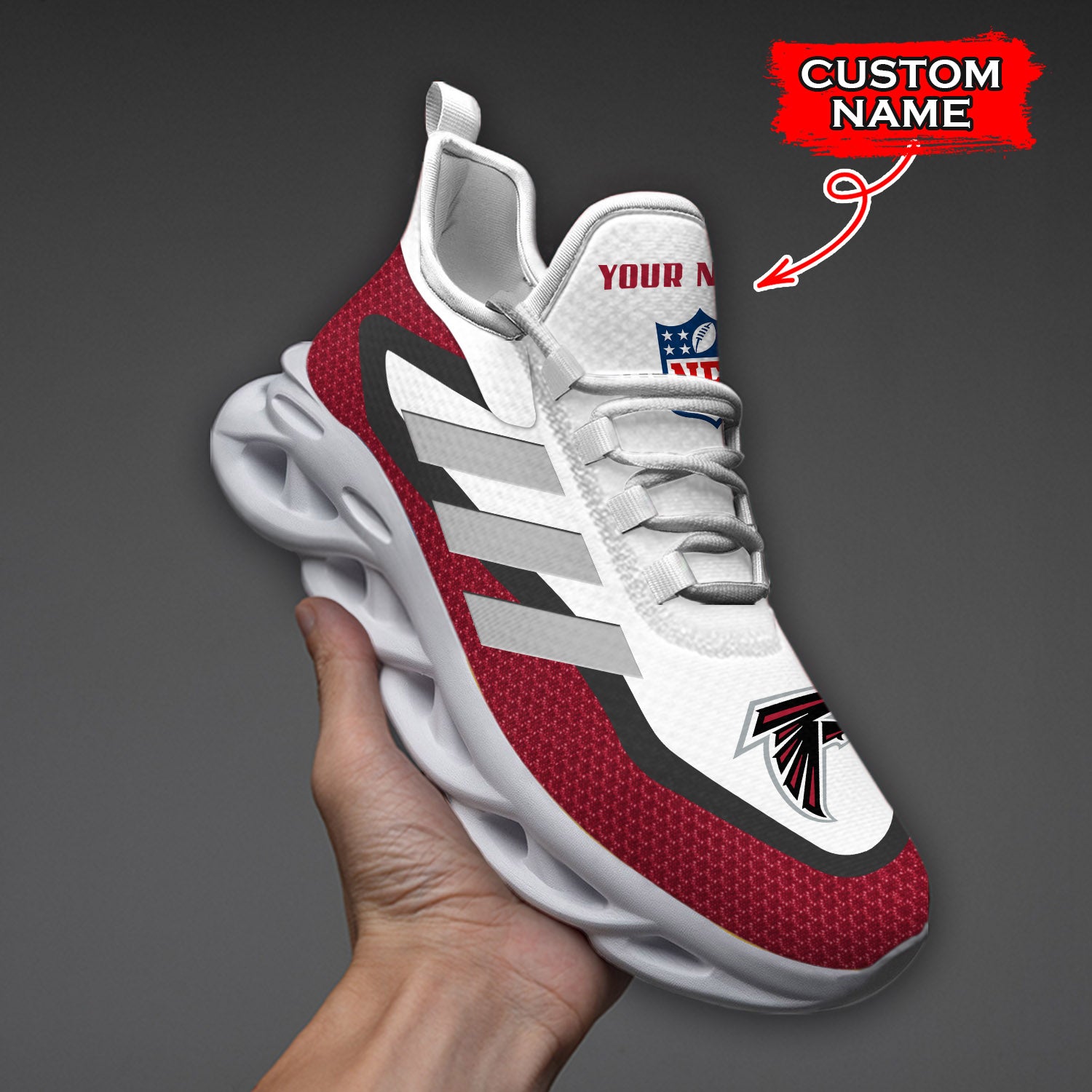 Personalized Atlanta Falcons NFL Max Soul Shoes Sneakers for Men And Women – NFL Football Fan Shoes, Team Sneakers
